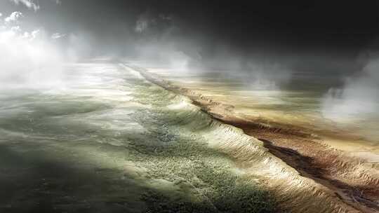 壮丽地貌云雾缭绕气势磅礴