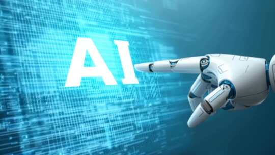 机械手指点击AI字样画面