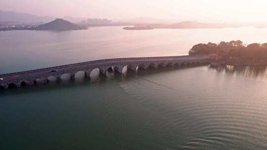 【合集】杭州湘湖景区风景航拍