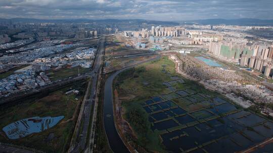 云南昆明视频昆明官渡区空地和楼盘