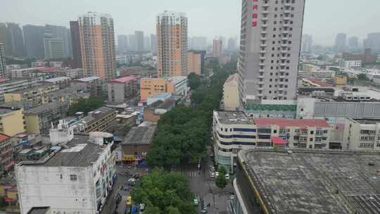 河北邯郸中华北大街交通航拍视频素材模板下载