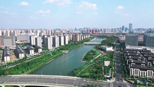 郑州东区航拍 城市空镜 贾鲁河