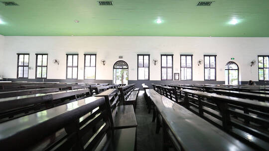城南书院礼堂 红色景点 红色文化 空镜头