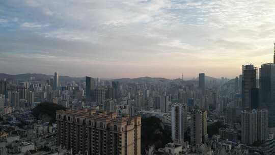 航拍贵州贵阳城市天际线贵阳大景