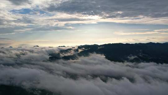 大雾清晨云雾大山云海森林自然云山脉山区