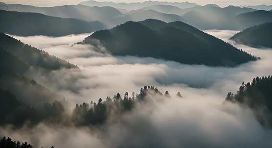 唯美风光日出日落云海风景唯美开场航拍中国