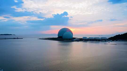 珠海日月贝珠海大剧院航拍