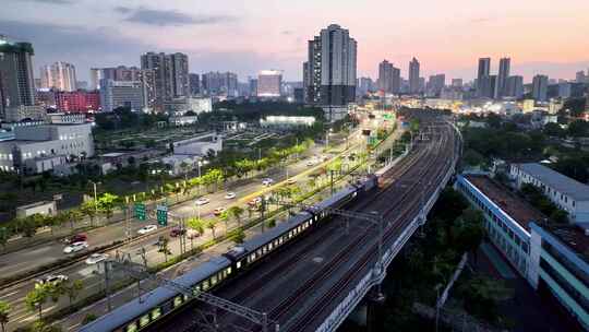 实拍火车 绿皮火车视频素材模板下载