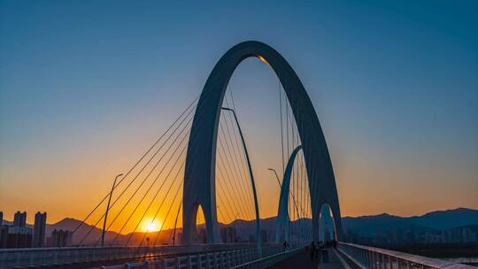 中国 北京 首钢大桥视频素材模板下载