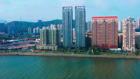 珠海城市建筑交通滨海风光