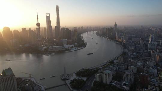 上海东方明珠日景晨光