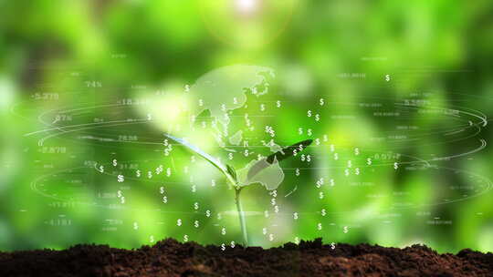 植物二氧化碳绿化和全球的保护概念