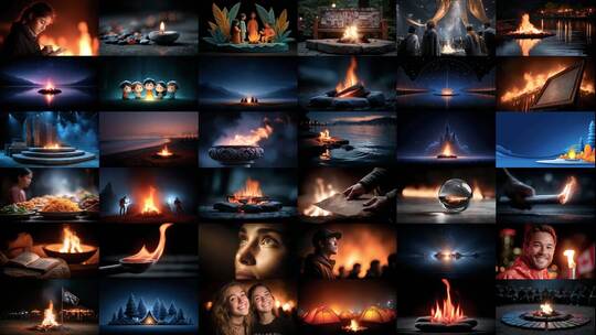 夜色篝火温暖人心点燃希望(前141S快速预览)高清在线视频素材下载