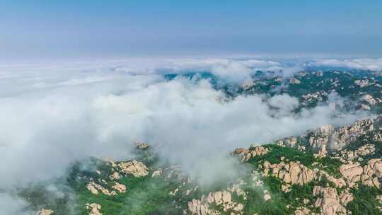 青岛崂山云海航拍延时