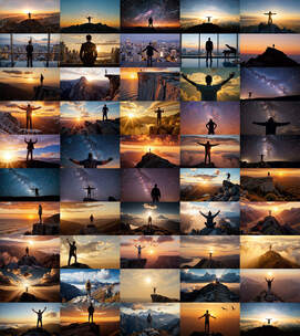 奋斗登顶超越山顶高处的男人成功巅峰新开始高清在线视频素材下载