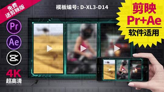 视频包装模板Pr+Ae+抖音剪映 D-XL3-D14