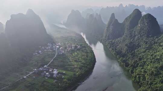 桂林山水漓江晨曦