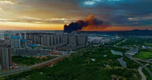 城市火灾事故现场