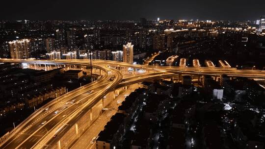 沪闵路立交夜景延时