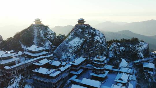 洛阳老君山雪景风光