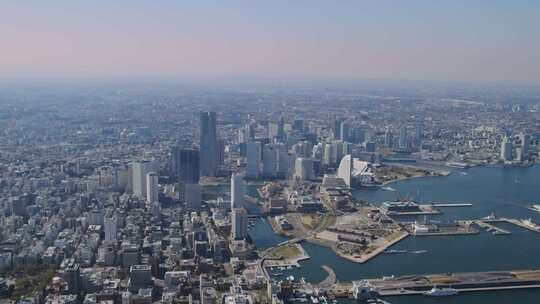日本横滨航拍视频素材模板下载