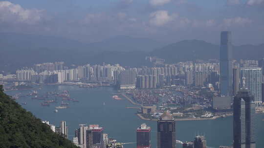 香港平顶山俯瞰香港