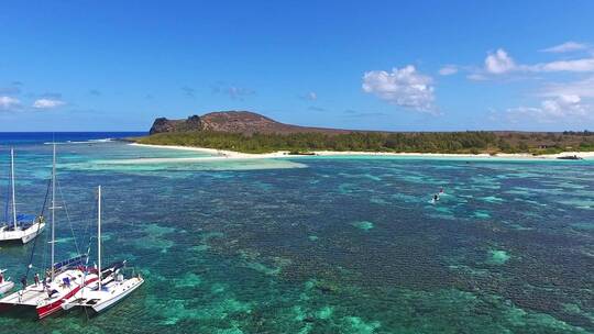 毛里求斯度假海岛风光视频素材模板下载