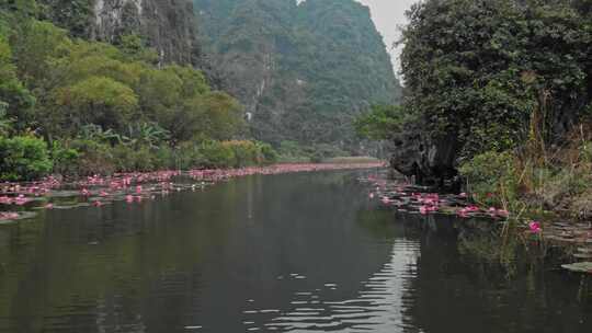 越南，无人机，河流，山脉