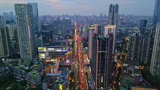 四川成都九眼桥城市夜景车流轨迹繁华夜景