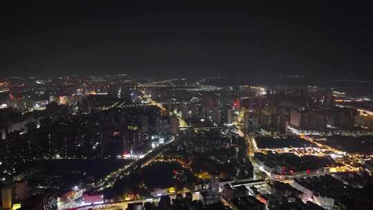 城市万家灯火芜湖夜景航拍