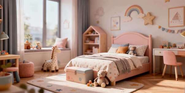 儿童卧室温馨家居场景