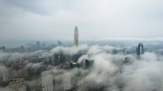 城市平流雾视频素材模板下载