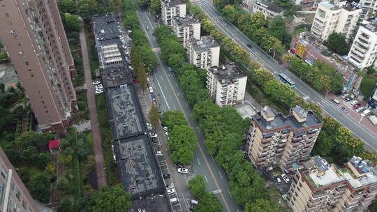 航拍武汉现代化城市建筑