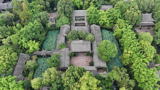 四川眉山三苏祠航拍