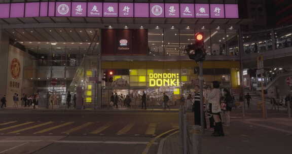 香港半山街道夜景