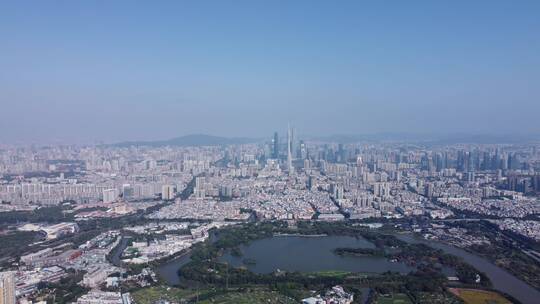 广州海珠湿地公园航拍