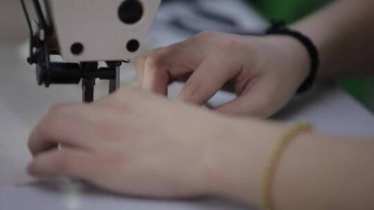 手工缝纫特写多角度视频素材模板下载