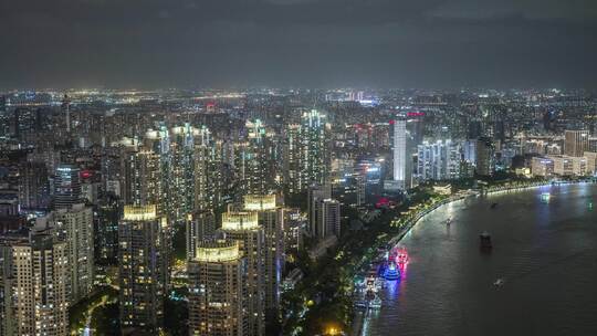 上海陆家嘴豪宅世茂滨江夜景8K