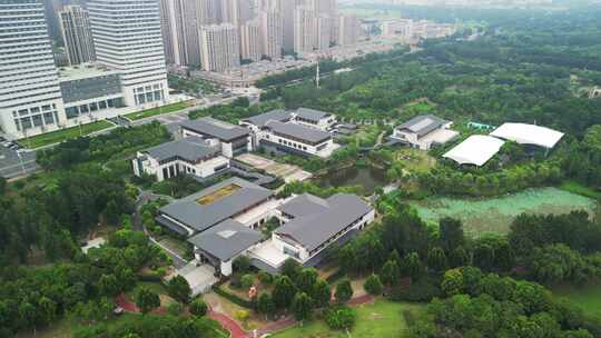 安徽老年大学城市建筑航拍（合肥）