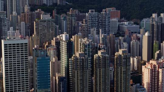 香港航拍城市高楼大景
