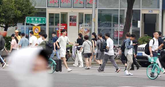 北京五道口成府路车流人流