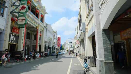 广州上下九步行街逛街骑楼老街视频素材模板下载