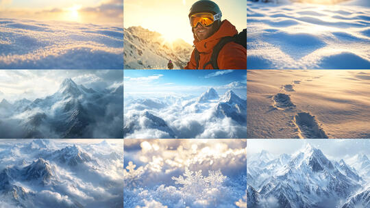 珠穆朗玛峰风景登山旅游航拍雪山视频素材4高清在线视频素材下载