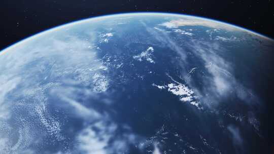 地球的高质量3D渲染，从太空中显示大陆，