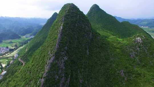 贵州黔西南兴义万峰林景区田园风光风景航拍