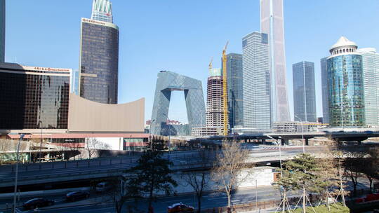 北京商业区的中国建筑