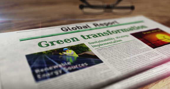 绿色转型生态环境报纸上桌