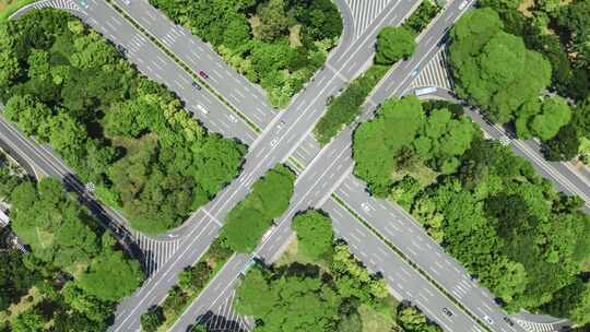 各类繁忙的交通道路车流