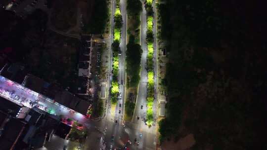 江西南昌艾溪湖日落晚霞天空高新大道夜景