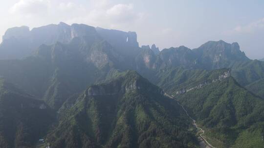 旅游景区湖南张家界天门山航拍